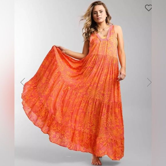 NWT Free People Intimately   Tiers For You maxi dress size M - Picture 2 of 10